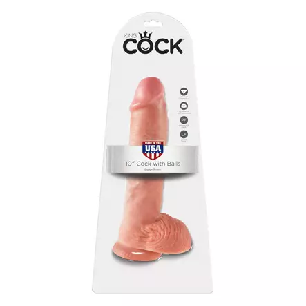 Tekopenis King Cock 10" with Balls 25cm - Tekopenikset - 603912350180 - 1
