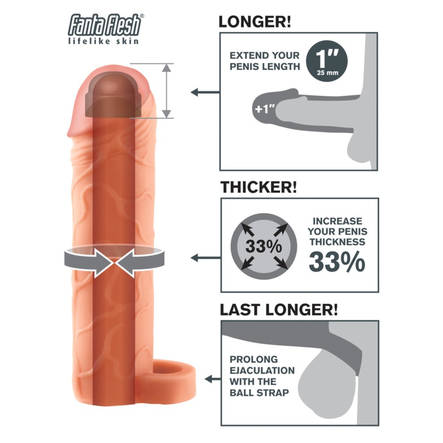 Penisjatke Fantasy X-tension 2,5 cm - Erektiotuet ja penisjatkeet - 603912345742 - 2